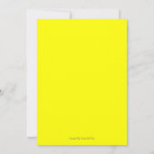 Geel en wit bridal Shower Invitation Kaart (Achterkant)