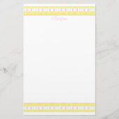 Geel en wit briefpapier (Voorkant)