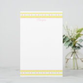 Geel en wit briefpapier (Staand voorkant)
