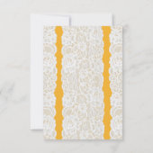 Geel en wit brouwtafelnummer Kaarten (Achterkant)