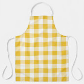 Geel en wit Buffalo Plaid Patroon Schort (Voorkant)