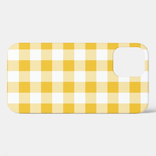Geel en wit Buffalo Plaid Pattern Gingham Case-Mate iPhone Case (Achterkant (horizontaal))