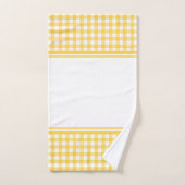 Geel en wit buffelplaid bad handdoek (Handdoek)