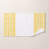 Geel en wit buffelplaid bad handdoek (Handdoek)