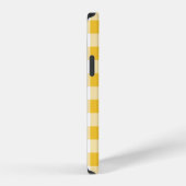 Geel en wit buffelruitpatroon Gingham iPhone Hoesje (Rechterkant)