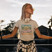 Geel en wit California Dreaming T-Shirt