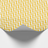 Geel en wit Chevron Cadeaupapier (Hoek)