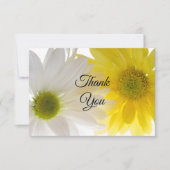 Geel en wit dadenflatje Dank je wel Notitiekaartje (Voorkant)