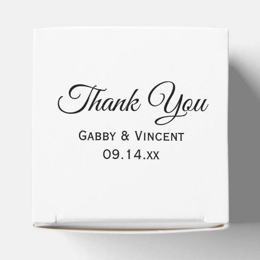 Geel en wit Daisies Wedding Bedankdoosjes (Bovenkant)