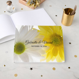Geel en wit Daisies Wedding Gastenboek