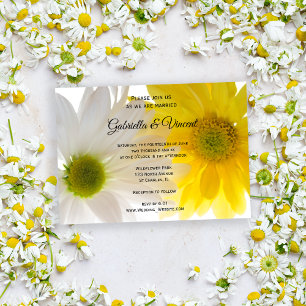 Geel en wit Daisies Wedding Kaart