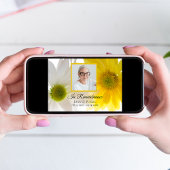 Geel en wit Daisy Flowers Dood Jubileum Kaart