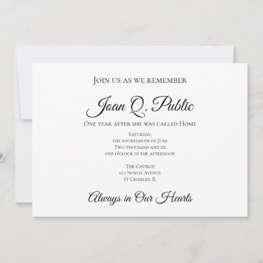 Geel en wit Daisy Flowers Dood Jubileum Kaart (Achterkant)