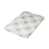 Geel en wit Daisy Pattern Badmat (Gekanteld)