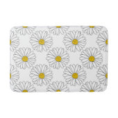 Geel en wit Daisy Pattern Badmat (Voorkant)