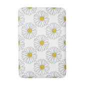 Geel en wit Daisy Pattern Badmat (Voorkant Verticaal)