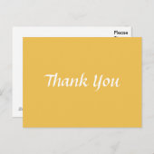 Geel en wit Dank je wel Klassiek Briefkaart (Voorkant / Achterkant)