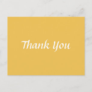Geel en wit Dank je wel Klassiek Briefkaart