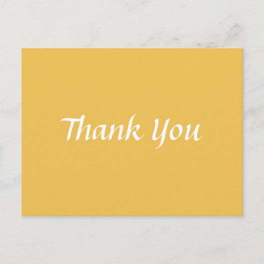 Geel en wit Dank je wel Klassiek Briefkaart (Voorkant)