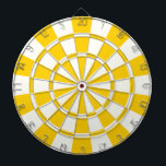 Geel en wit dartbord<br><div class="desc">Golden Yellow and White Dart Board</div>