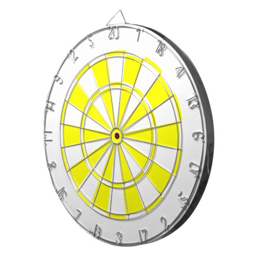 geel en wit dartbord (Voorkant Rechts)