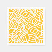 Geel en wit Doodle Servet (Voorkant)