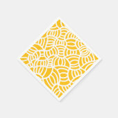 Geel en wit Doodle Servet (Hoek)