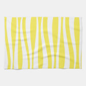 Geel en Wit Elegant Golfpatroon Theedoek (Horizontaal)