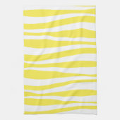 Geel en Wit Elegant Golfpatroon Theedoek (Verticaal)