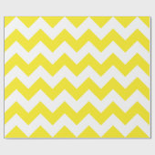 Geel en wit Extra Grote Chevron Cadeaupapier (Vlak)