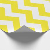 Geel en wit Extra Grote Chevron Cadeaupapier (Hoek)