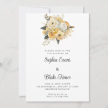 Geel en wit Floral Bouquet White Wedding