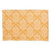 Geel en wit Floral Damask Pillow Hoesje Kussensloop (Voorkant)