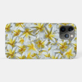Geel en wit Frangipani-cluster Case-Mate iPhone Case (Achterkant (horizontaal))