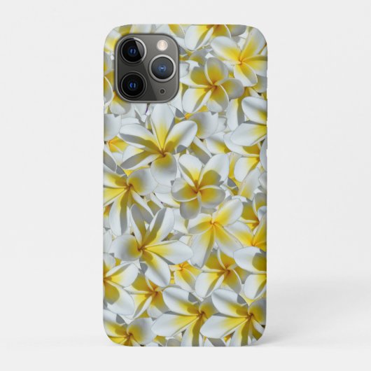 Geel en wit Frangipani-cluster Case-Mate iPhone Case (Achterkant)