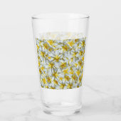 Geel en wit Frangipani-cluster Glas (Achterkant)