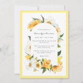 Geel en wit | Funeral Memorial Kaart (Voorkant)