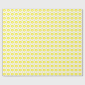 Geel en wit: Geometriana Cadeaupapier (Vlak)