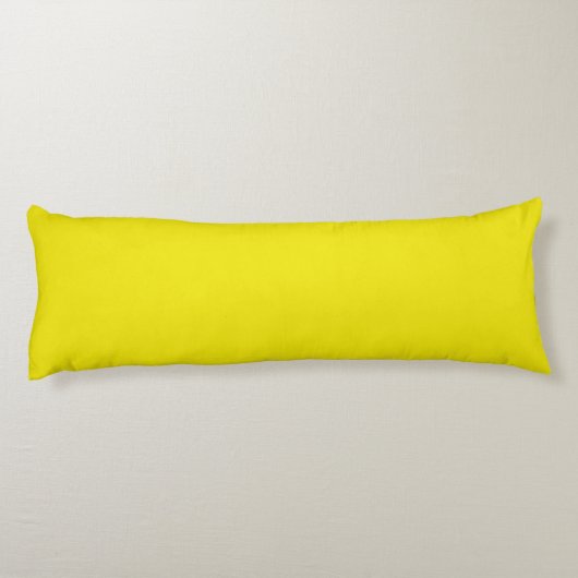 Geel en Wit Geometrics Solid Reverse Lichaamskussen (Achterkant)