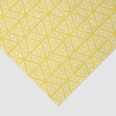 Geel en wit geometrisch Azteeks patroon Tissuepapier (Detail)