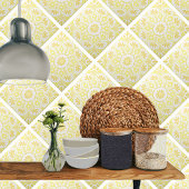 Geel en wit geometrisch tegeltje