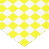 Geel en wit geruit cheque katoen dineren tafelkleed (Gekanteld)