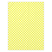 Geel en wit geruit cheque katoen dineren tafelkleed (Voorkant)