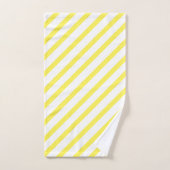 Geel en wit gestreept bad handdoek (Handdoek)