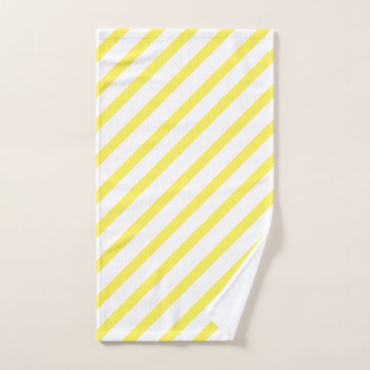 Geel en wit gestreept bad handdoek (Handdoek)