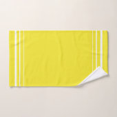 Geel en wit gestreept bad handdoek (Handdoek)