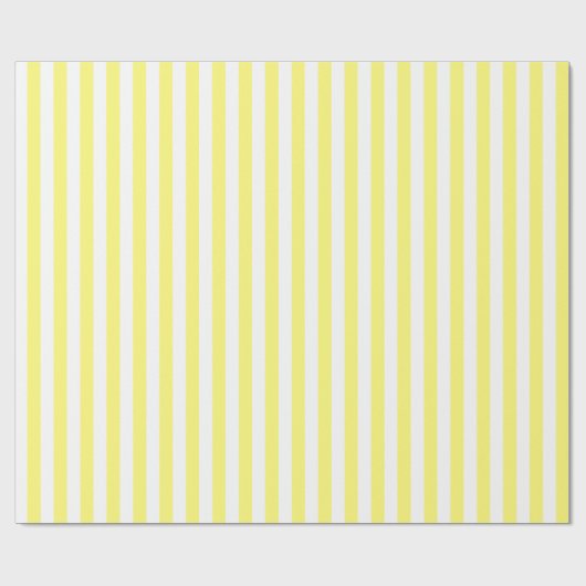 Geel en wit gestreept cadeaupapier (Vlak)