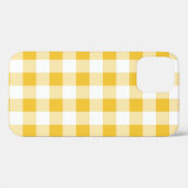 Geel en wit Gingham Buffalo Plaid Ontwerp Case-Mate iPhone Case (Achterkant (horizontaal))