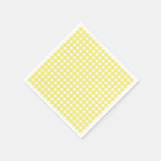 Geel en wit Gingham-ontwerp Servet (Hoek)