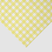 Geel en wit Gingham-ontwerp Tissuepapier (Detail)